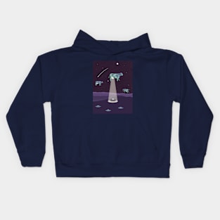 ufo cow Kids Hoodie